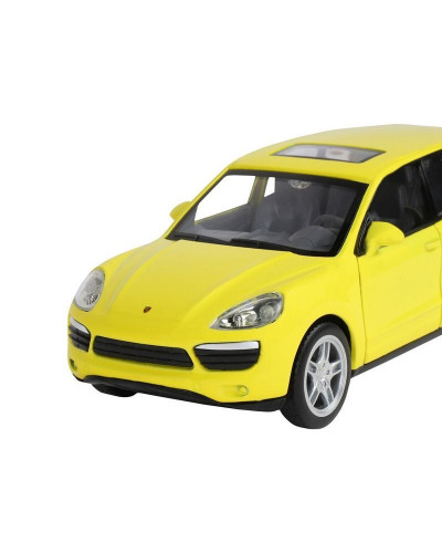 Машина "АВТОПАНОРАМА" Porsche Cayenne S, желтый, 1/32, свет, звук, инерция, в/к 17,5*13,5*9 см