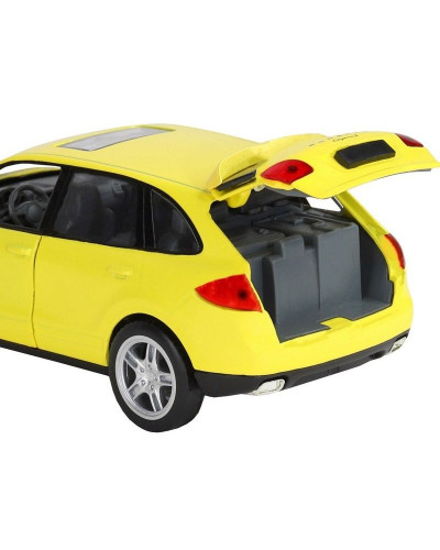 Машина "АВТОПАНОРАМА" Porsche Cayenne S, желтый, 1/32, свет, звук, инерция, в/к 17,5*13,5*9 см