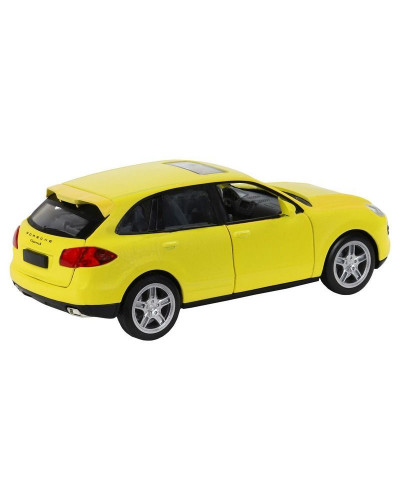 Машина "АВТОПАНОРАМА" Porsche Cayenne S, желтый, 1/32, свет, звук, инерция, в/к 17,5*13,5*9 см