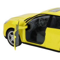 Машина "АВТОПАНОРАМА" Porsche Cayenne S, желтый, 1/32, свет, звук, инерция, в/к 17,5*13,5*9 см