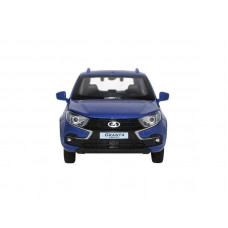 Машина "АВТОПАНОРАМА" LADA GRANTA CROSS, синий, 1/24, свет, звук, инерция, в/к 24,5*12,5*10,5 см
