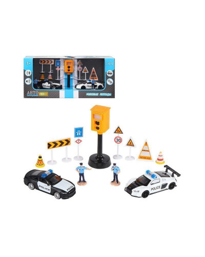 Набор "АВТОПАНОРАМА" "Полиция", 1/46, инерция, в/к 30*13*10 см