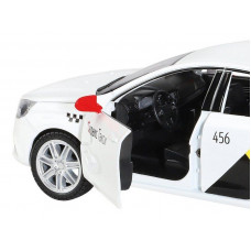 Машина "АВТОПАНОРАМА" Яндекс.Такси  LADA VESTA, белый, 1/24, в/к 24,5*12,5*10,5 см