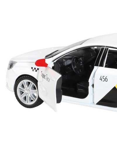 Машина "АВТОПАНОРАМА" Яндекс.Такси  LADA VESTA, белый, 1/24, в/к 24,5*12,5*10,5 см