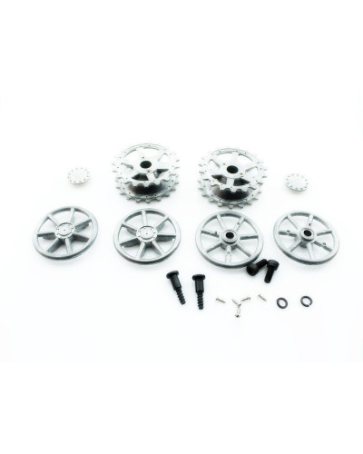 Ведущая звездочка и ленивец c подшипниками для танка Panzer IV (металл)