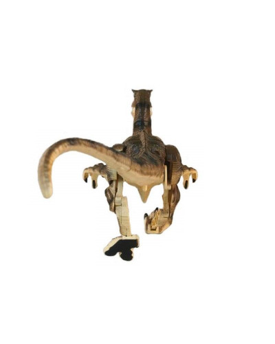 Радиоуправляемый динозавр SUNMIR Велоцираптор (желтый), звук, свет