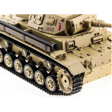 Р/У танк Heng Long 1/16 Panzerkampfwagen III (Германия) 2.4G RTR PRO песочный
