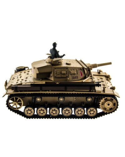 Р/У танк Heng Long 1/16 Panzerkampfwagen III (Германия) 2.4G RTR PRO песочный