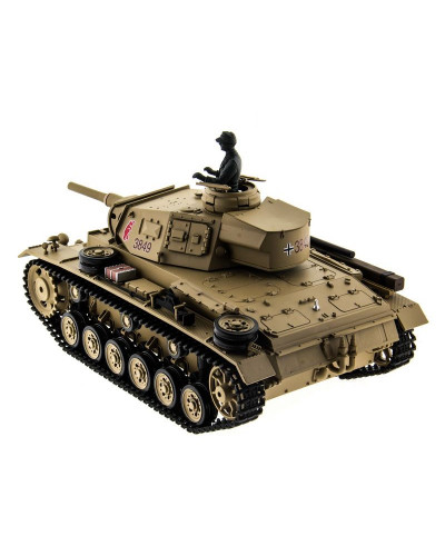 Р/У танк Heng Long 1/16 Panzerkampfwagen III (Германия) 2.4G RTR PRO песочный