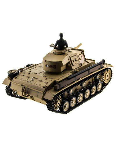 Р/У танк Heng Long 1/16 Panzerkampfwagen III (Германия) 2.4G RTR PRO песочный