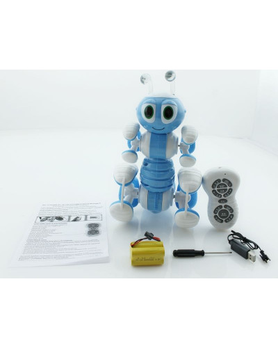 Р/У робот-муравей трансформируемый, звук, свет, танцы (синий)