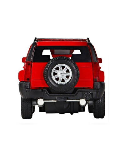 Машина "АВТОПАНОРАМА" Hummer H3, красный, 1/32, свет, звук, инерция, в/к 17,5*13,5*9 см