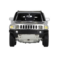 Машина "АВТОПАНОРАМА" Hummer H3, серебряный, 1/32, свет, звук, инерция, в/к 17,5*13,5*9 см