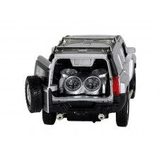 Машина "АВТОПАНОРАМА" Hummer H3, серебряный, 1/32, свет, звук, инерция, в/к 17,5*13,5*9 см