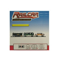 Железная дорога HQ 350 деталей, с локомотивом на батарейках, вагоны черный и желтый