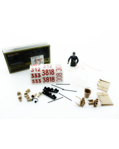 Набор наклеек и аксессуаров для танка Tiger 1 (ранняя версия, пластиковое шасси), неокрашен