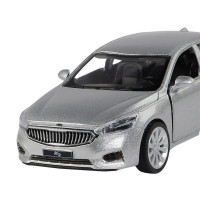 Машина "АВТОПАНОРАМА" KIA K7, серебряный, 1/41, инерция, в/к 17,5*12,5*6,5 см