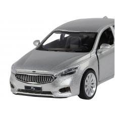 Машина "АВТОПАНОРАМА" KIA K7, серебряный, 1/41, инерция, в/к 17,5*12,5*6,5 см