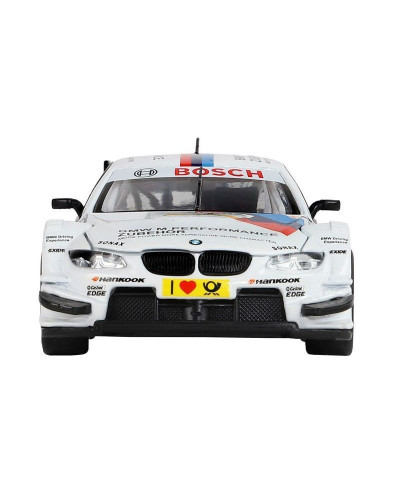 Машина "АВТОПАНОРАМА" BMW M3 DTM, белый, 1/32, свет, звук, инерция, в/к 17,5*13,5*9 см