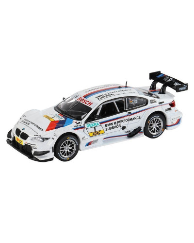 Машина "АВТОПАНОРАМА" BMW M3 DTM, белый, 1/32, свет, звук, инерция, в/к 17,5*13,5*9 см