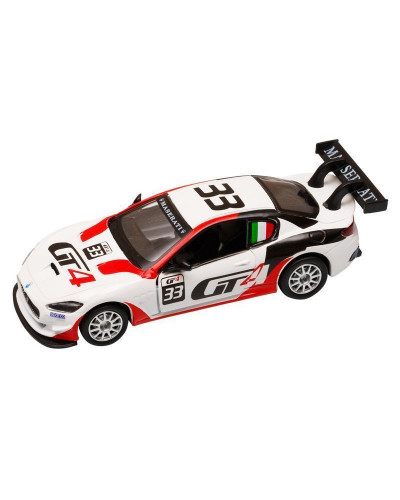 Машина "АВТОПАНОРАМА" Maserati Gran Turismo MC GT4, белый, 1/43, откр. двери, в/к 17,5*12,5*6,5 см