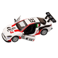 Машина "АВТОПАНОРАМА" Maserati Gran Turismo MC GT4, белый, 1/43, откр. двери, в/к 17,5*12,5*6,5 см