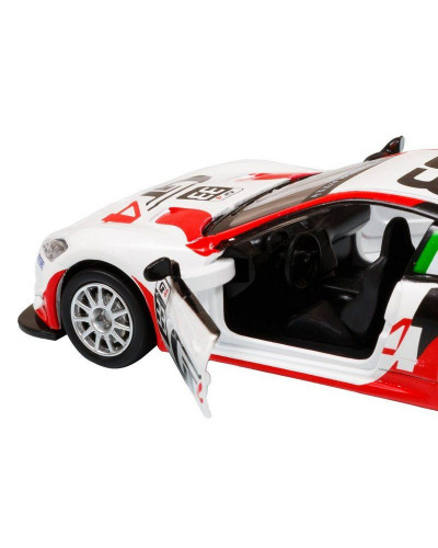 Машина "АВТОПАНОРАМА" Maserati Gran Turismo MC GT4, белый, 1/43, откр. двери, в/к 17,5*12,5*6,5 см