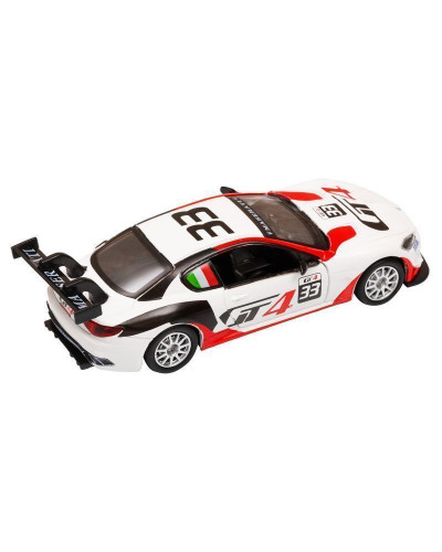 Машина "АВТОПАНОРАМА" Maserati Gran Turismo MC GT4, белый, 1/43, откр. двери, в/к 17,5*12,5*6,5 см
