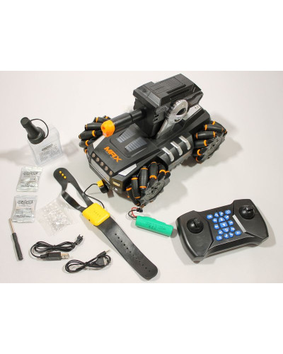 Р/У танк Mech Chariot RQ2085 стрельба водяными шарами, дрифтовые колеса, звук, управление от руки