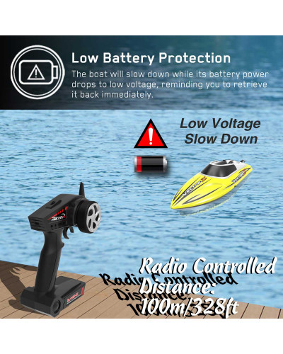 Радиоуправляемый катер Volantex RC Vector XS желтый 2.4G RTR