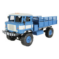 Радиоуправляемая машина MN MODEL ГАЗ-66 грузовая (синяя) 4WD 2.4G 1/16 RTR