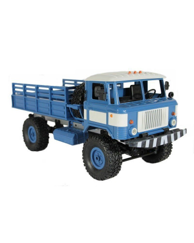 Радиоуправляемая машина MN MODEL ГАЗ-66 грузовая (синяя) 4WD 2.4G 1/16 RTR