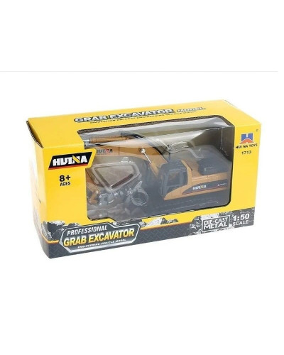 Металлический экскаватор с грейфером HUI NA TOYS 1/50