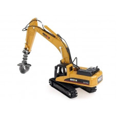 Металлический экскаватор с грейфером HUI NA TOYS 1/50