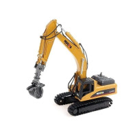 Металлический экскаватор с грейфером HUI NA TOYS 1/50