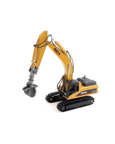 Металлический экскаватор с грейфером HUI NA TOYS 1/50
