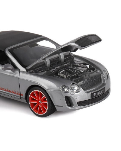 Машина "АВТОПАНОРАМА" Bentley Continental Supersports ISR, серый мет, 1/24, в/к 24,5*12,5*10,5 см