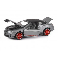 Машина "АВТОПАНОРАМА" Bentley Continental Supersports ISR, серый мет, 1/24, в/к 24,5*12,5*10,5 см