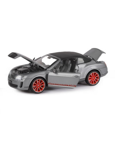 Машина "АВТОПАНОРАМА" Bentley Continental Supersports ISR, серый мет, 1/24, в/к 24,5*12,5*10,5 см
