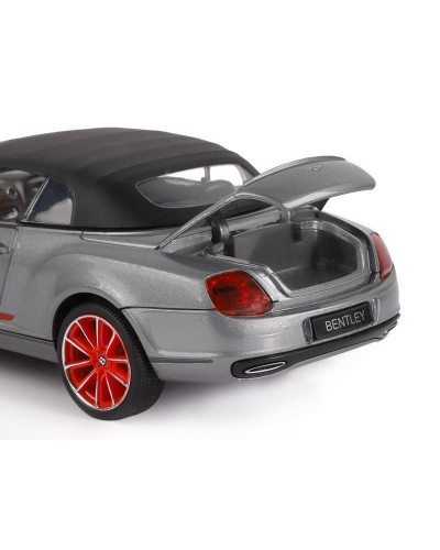 Машина "АВТОПАНОРАМА" Bentley Continental Supersports ISR, серый мет, 1/24, в/к 24,5*12,5*10,5 см