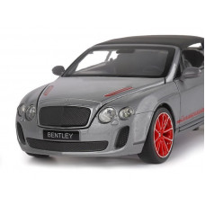 Машина "АВТОПАНОРАМА" Bentley Continental Supersports ISR, серый мет, 1/24, в/к 24,5*12,5*10,5 см