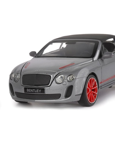 Машина "АВТОПАНОРАМА" Bentley Continental Supersports ISR, серый мет, 1/24, в/к 24,5*12,5*10,5 см
