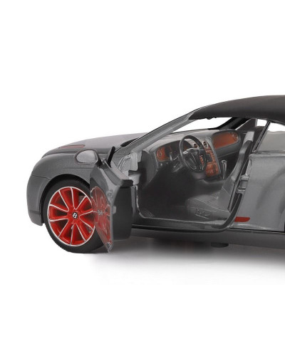 Машина "АВТОПАНОРАМА" Bentley Continental Supersports ISR, серый мет, 1/24, в/к 24,5*12,5*10,5 см