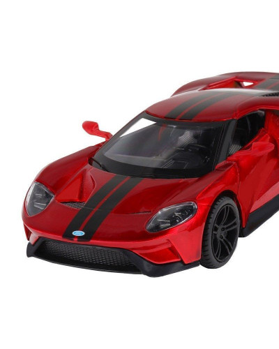Машина "АВТОПАНОРАМА" Ford GT, красный, 1/32, свет, звук, инерция, в/к 17,5*12,5*6,5 см