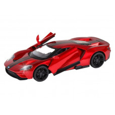 Машина "АВТОПАНОРАМА" Ford GT, красный, 1/32, свет, звук, инерция, в/к 17,5*12,5*6,5 см