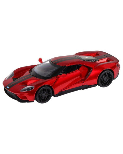 Машина "АВТОПАНОРАМА" Ford GT, красный, 1/32, свет, звук, инерция, в/к 17,5*12,5*6,5 см