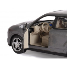 Машина "АВТОПАНОРАМА" Porsche Cayenne S, серый, 1/24, свет, звук, в/к 24,5*12,5*10,5 см