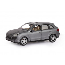 Машина "АВТОПАНОРАМА" Porsche Cayenne S, серый, 1/24, свет, звук, в/к 24,5*12,5*10,5 см