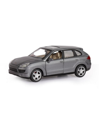 Машина "АВТОПАНОРАМА" Porsche Cayenne S, серый, 1/24, свет, звук, в/к 24,5*12,5*10,5 см