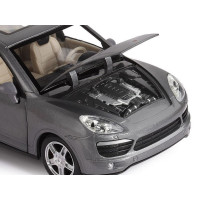Машина "АВТОПАНОРАМА" Porsche Cayenne S, серый, 1/24, свет, звук, в/к 24,5*12,5*10,5 см